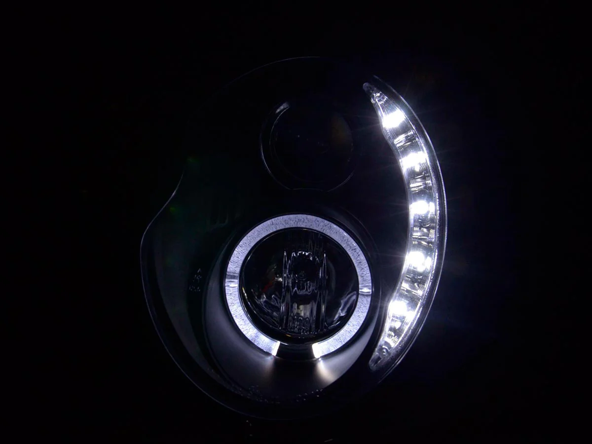 Faros delanteros LED DRL look Mini Cooper R50 01-06 negro - Image 3