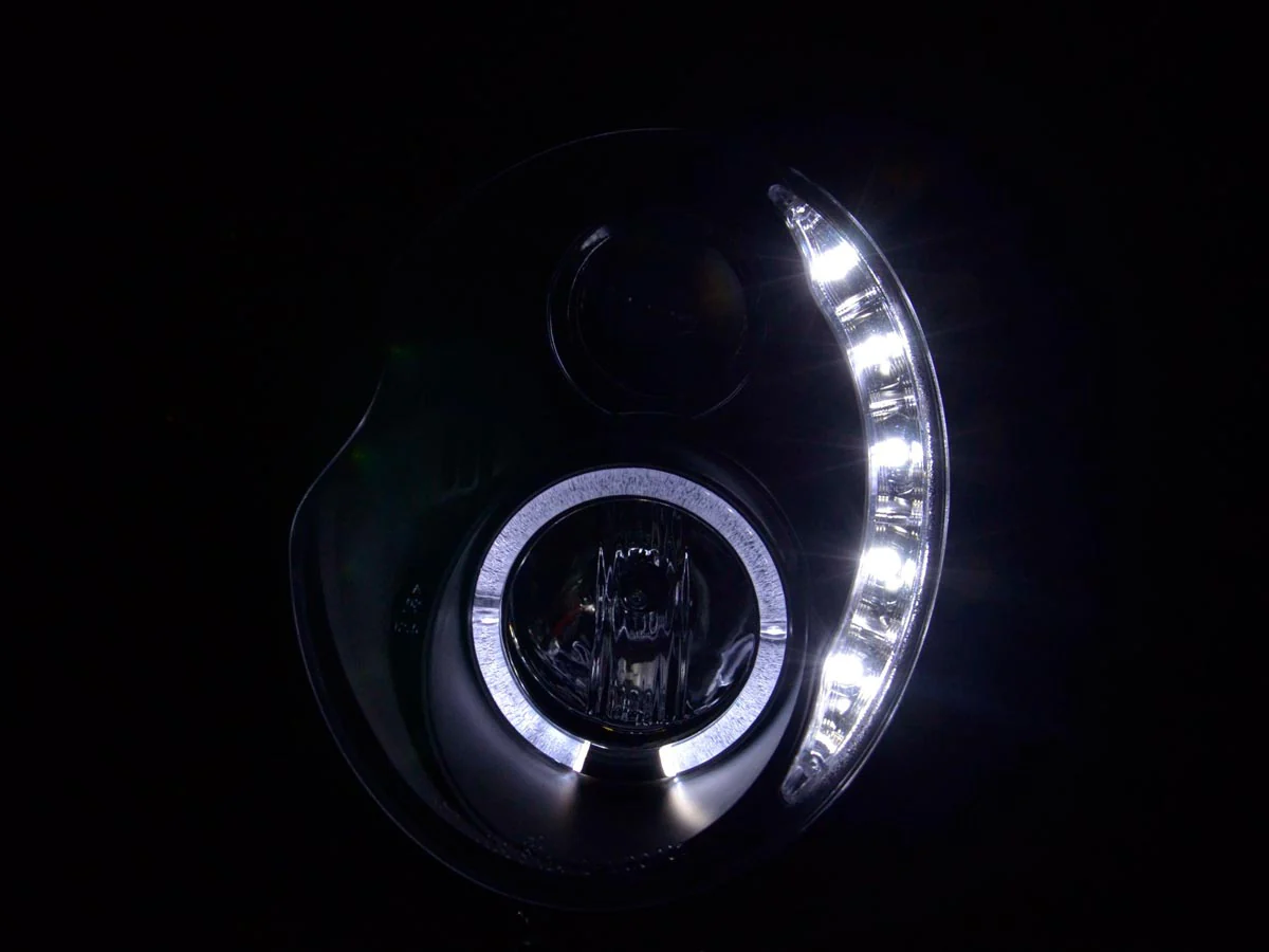 Faros delanteros LED DRL look Mini Cooper R50 01-06 negro - Image 3
