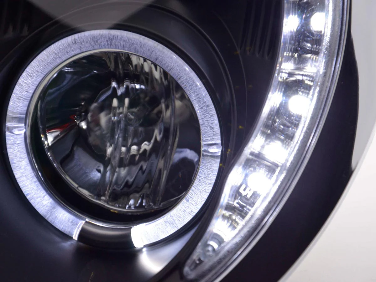 Faros delanteros LED DRL look Mini Cooper R50 01-06 negro - Image 5