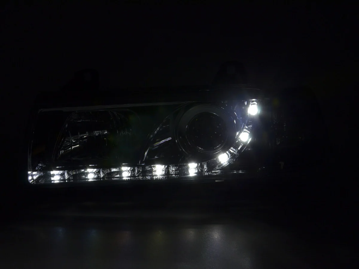 Faros delanteros LED luces diurnas BMW Serie 3 E36 Berlina 92-98 cromado - Image 3