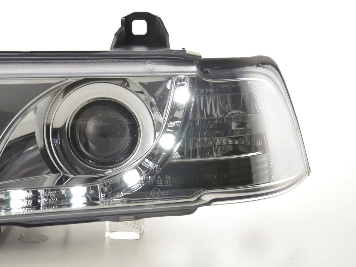 Faros delanteros LED luces diurnas BMW Serie 3 E36 Berlina 92-98 cromado - Image 6