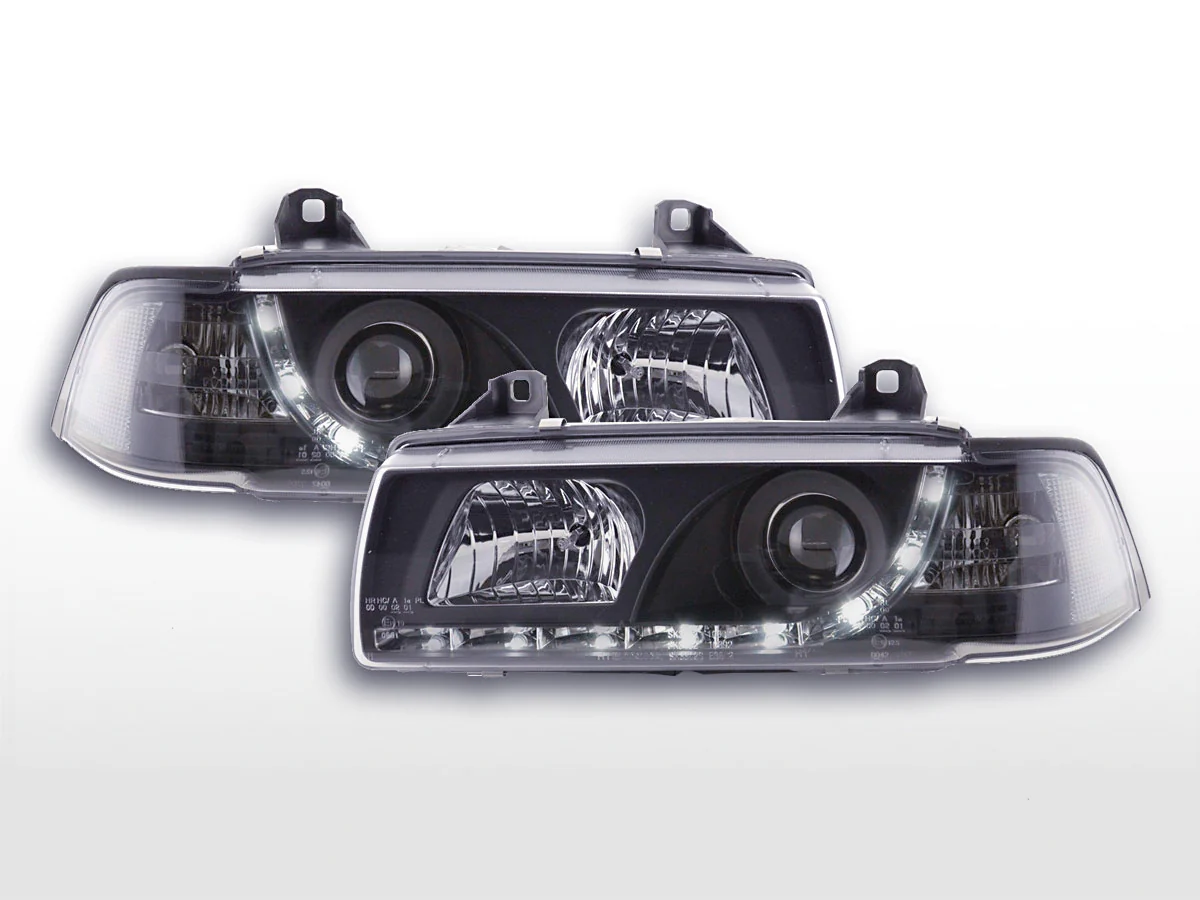 Faros delanteros LED para BMW Serie 3 E36 Coupé 92-99 en negro
