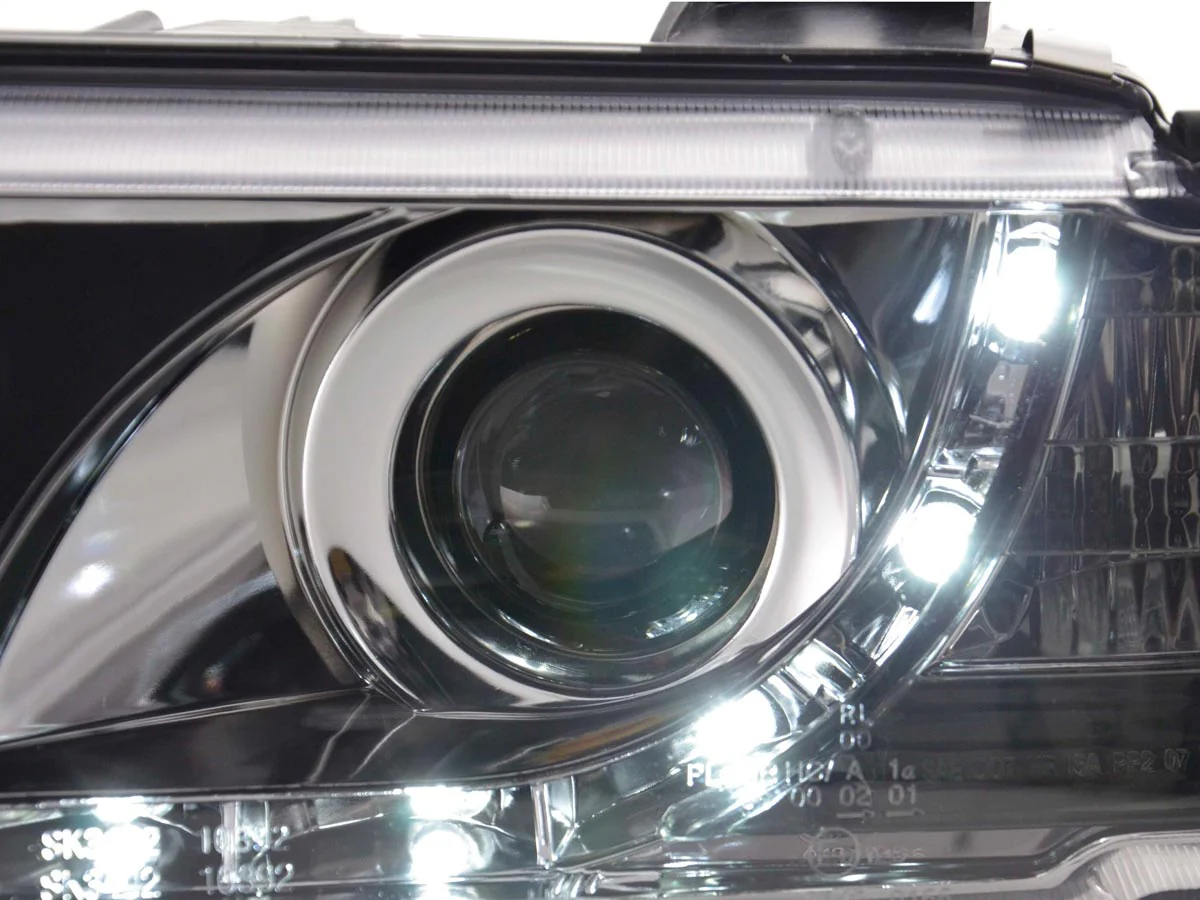 Faros delanteros LED para BMW Serie 3 E36 Coupé/Cabrio 92-98 cromados con volante a la derecha - Image 5