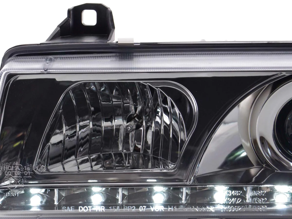 Faros delanteros LED para BMW Serie 3 E36 Coupé/Cabrio 92-98 cromados con volante a la derecha - Image 6