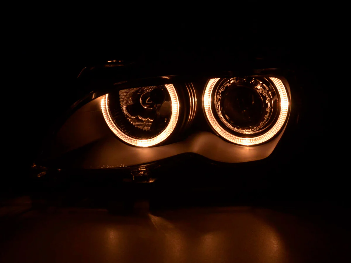 Faros delanteros ojo de ángel para BMW Serie 3 Berlina E46 01-03 negro - Image 3