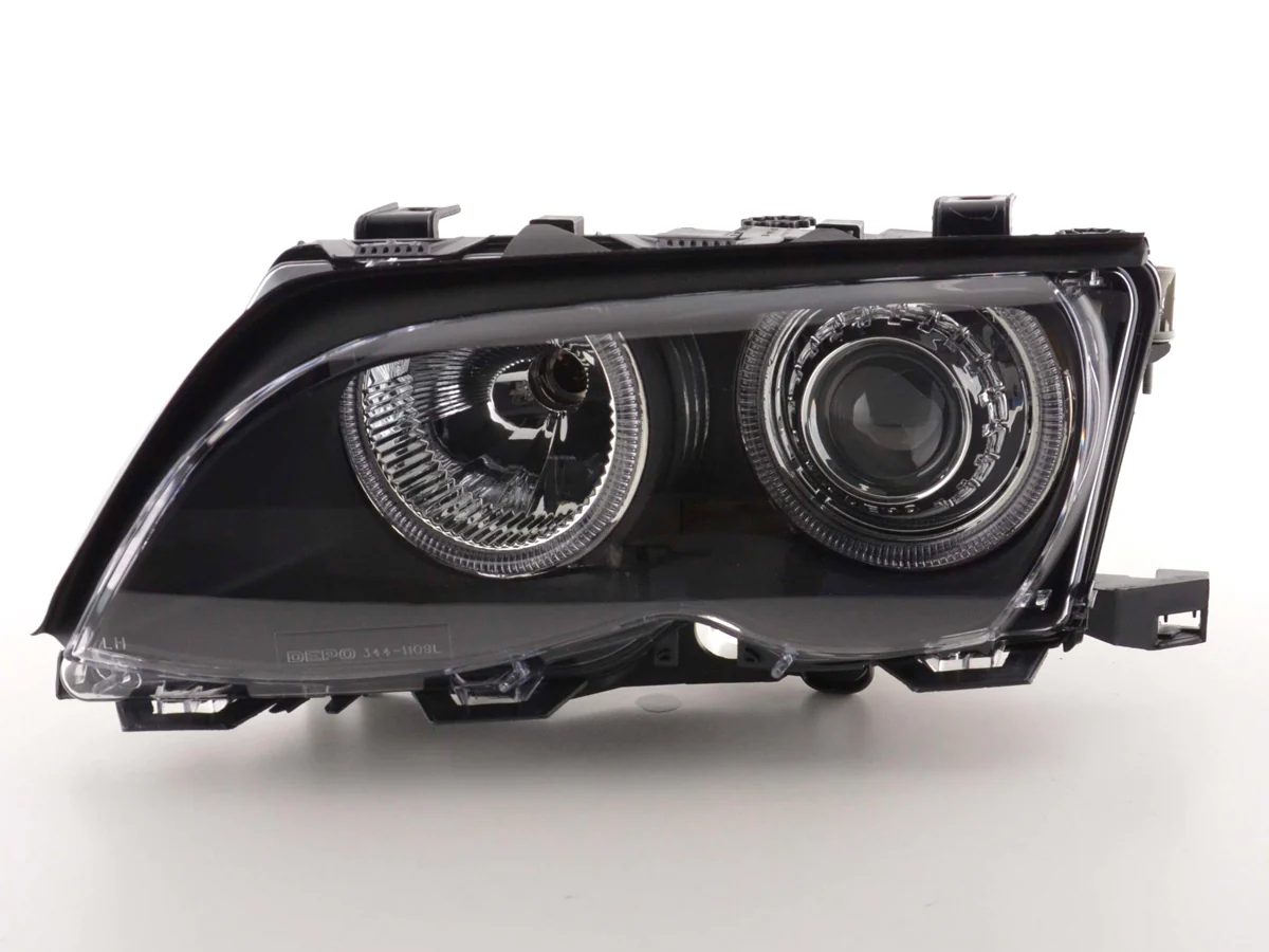 Faros delanteros ojo de ángel para BMW Serie 3 Berlina E46 01-03 negro - Image 4