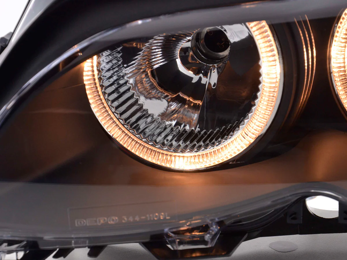 Faros delanteros ojo de ángel para BMW Serie 3 Berlina E46 01-03 negro - Image 5