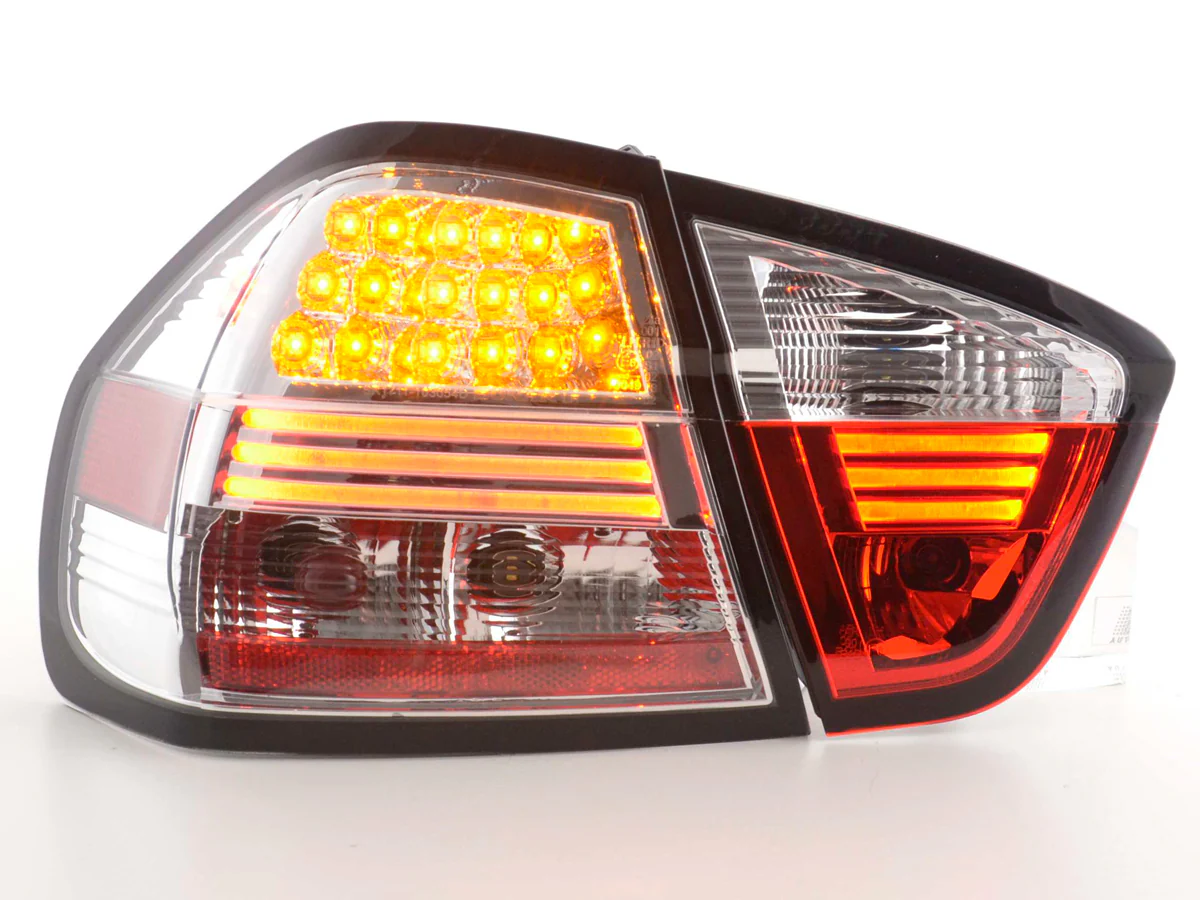 Faros delanteros traseros LED BMW Serie 3 E90 berlina 05-08 cromados - Image 2