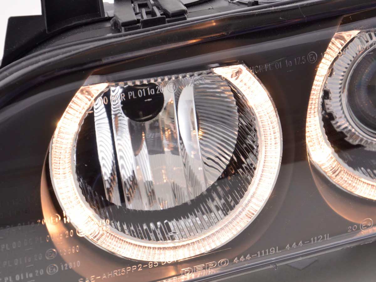 Faros delanteros xenon ojos de angel BMW Serie 5 E39 95-00 negro - Image 5