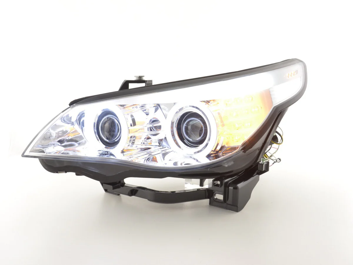 Faros delanteros xenón ojos de angel CCFL BMW 5er E60 / E61 05-08 cromados - Image 2