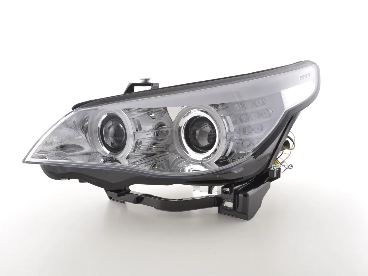Faros delanteros xenón ojos de angel CCFL BMW 5er E60 / E61 05-08 cromados - Image 5
