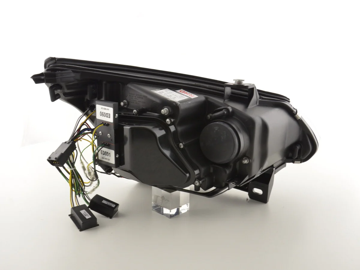 Faros delanteros xenón ojos de angel LED BMW Serie 5 E60 / E61 03-04 cromados para volante a la derecha - Image 7