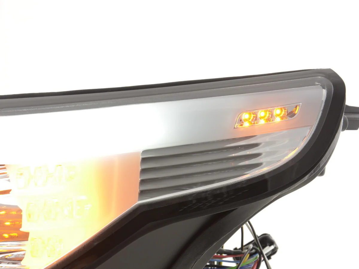 Faros delanteros xenón ojos de angel LED BMW Serie 5 E60 / E61 05-08 cromados para volante a la derecha - Image 5