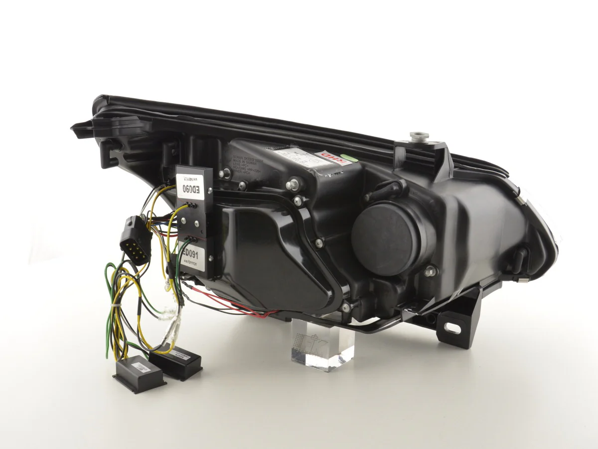 Faros delanteros xenón ojos de angel LED BMW Serie 5 E60 / E61 05-08 cromados para volante a la derecha - Image 6