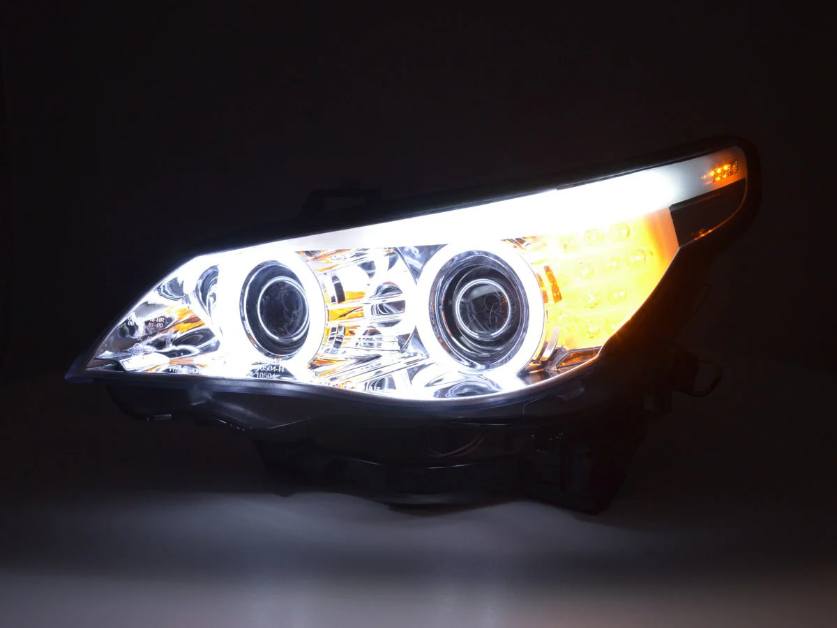 Faros xenon ojos de angel CCFL BMW 5er E60 / E61 03-04 cromo - Image 4