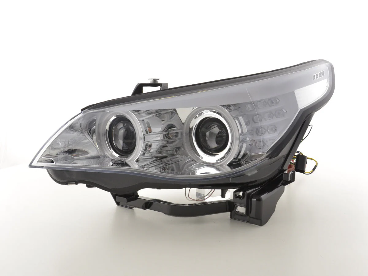 Faros xenon ojos de angel CCFL BMW 5er E60 / E61 03-04 cromo - Image 5
