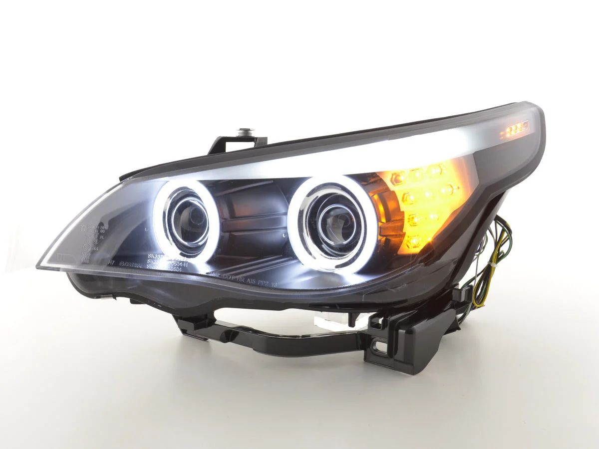 Faros xenon ojos de angel CCFL BMW Serie 5 E60 / E61 03-04 negro - Image 2