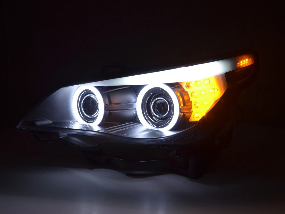 Faros xenon ojos de angel CCFL BMW Serie 5 E60 / E61 03-04 negro - Image 4