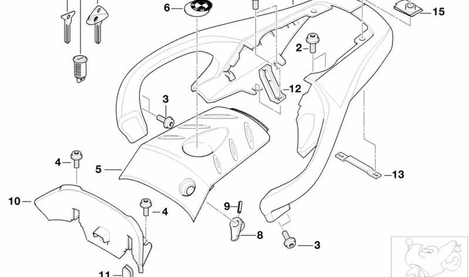 Fiador OEM 46632313938 para motos BMW F 650 GS, G 650 GS, R 1100 RT, R 1150 RT... y más. Original BMW Motorrad. - Image 4