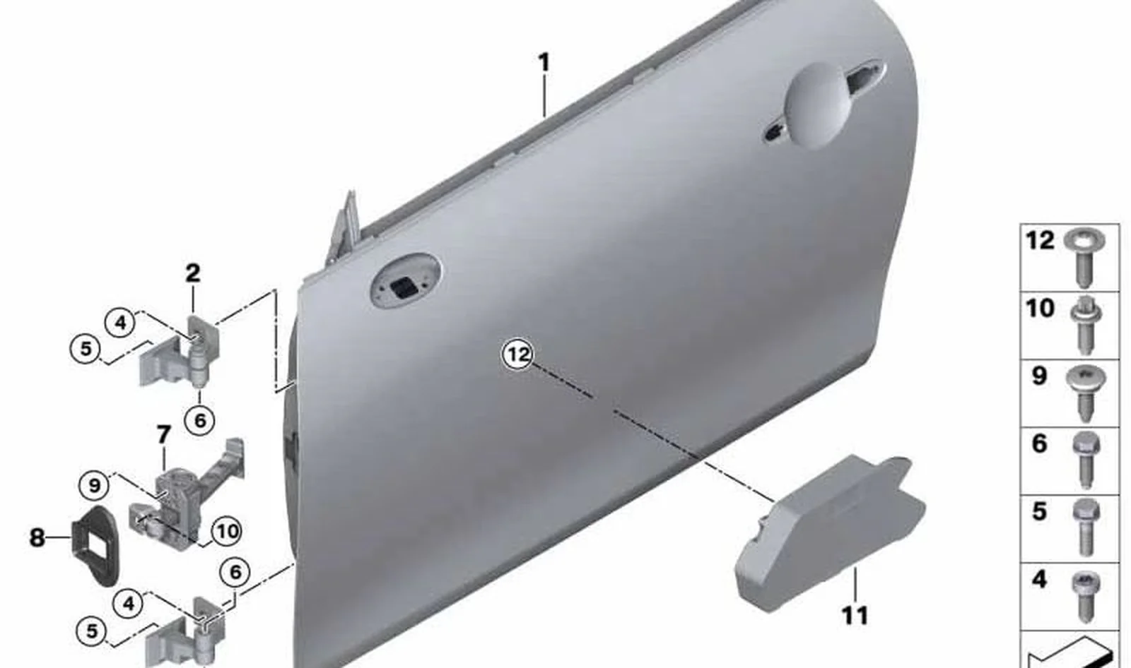 Freno de puerta OEM 51217297261 para MINI F56, F57, F56 BEV, F56 LCI, F66, F67... y más. Original MINI.