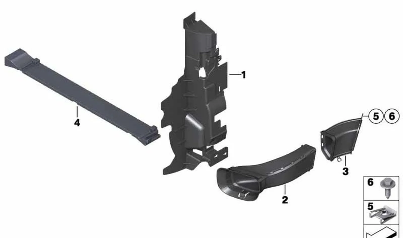 Guía de aire de freno delantero izquierdo OEM 51749802119 para MINI Countryman R60, Paceman R61. Original MINI. - Image 4