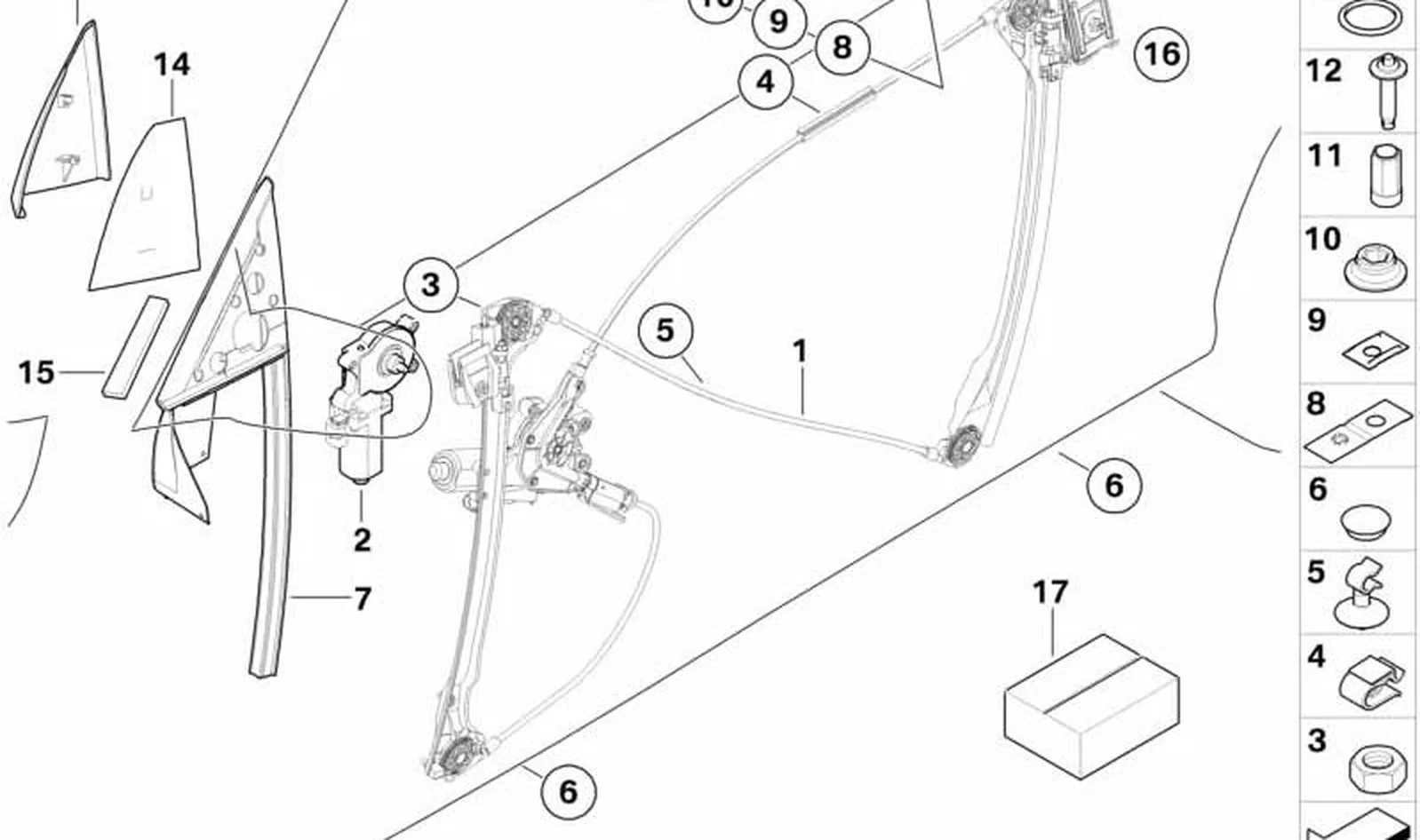 Guía de ventana puerta delantera izquierda OEM 51328194735 para BMW Serie 3 E46. Original BMW. - Image 2