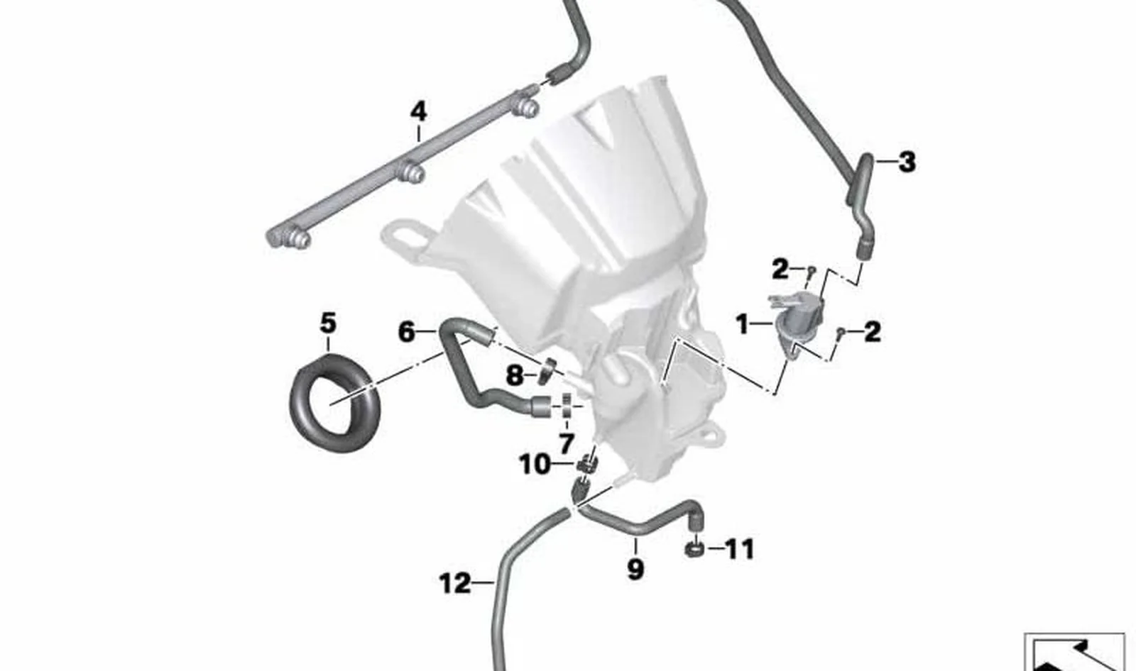 Guía distribuidora OEM 11718520274 para motos BMW K 1600 GT, K 1600 GTL, K 1600 Bagger. Original BMW Motorrad.
