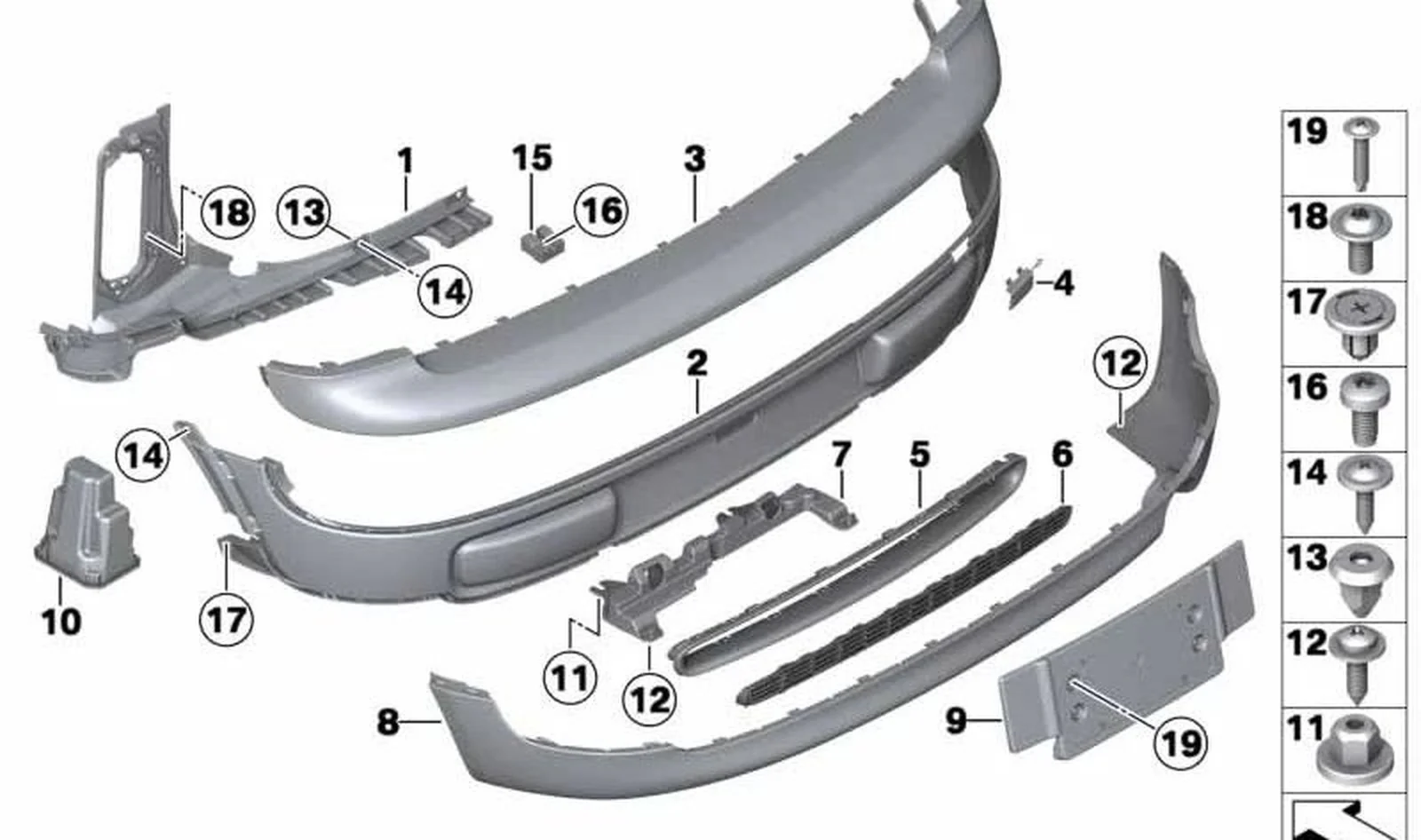 Guía inferior centro OEM 51127250966 para MINI Clubman R55, R55 LCI. Original MINI. - Image 4