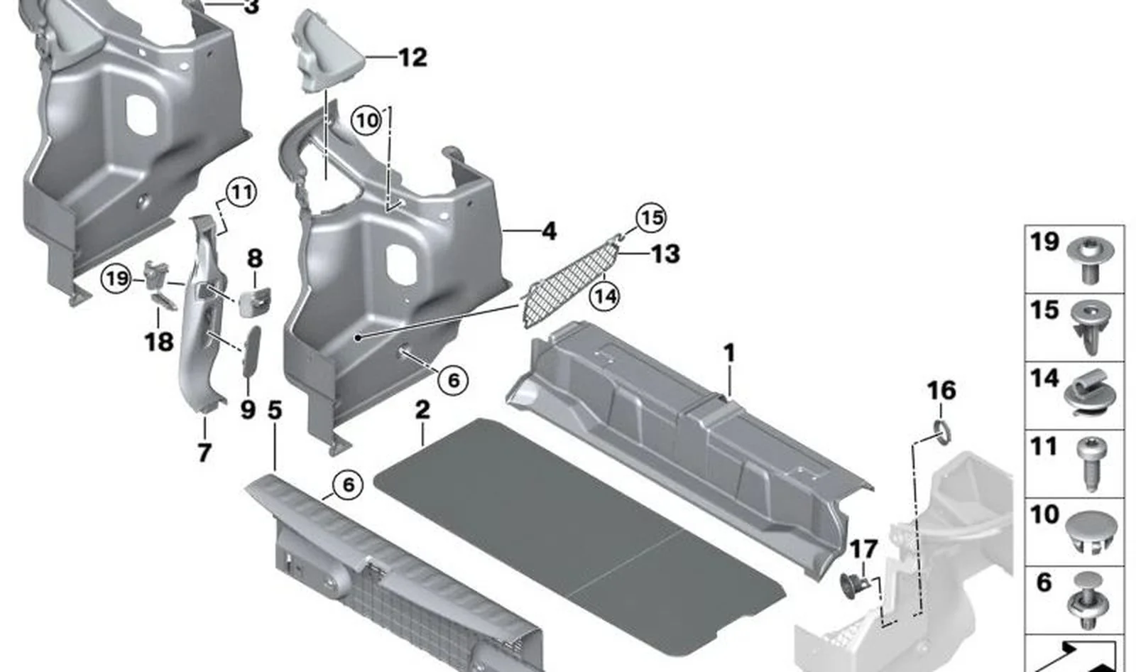 Guía red de retención OEM 51477473748 para MINI Cabrio F57, F57 LCI, F57 BEV. Original MINI. - Image 4