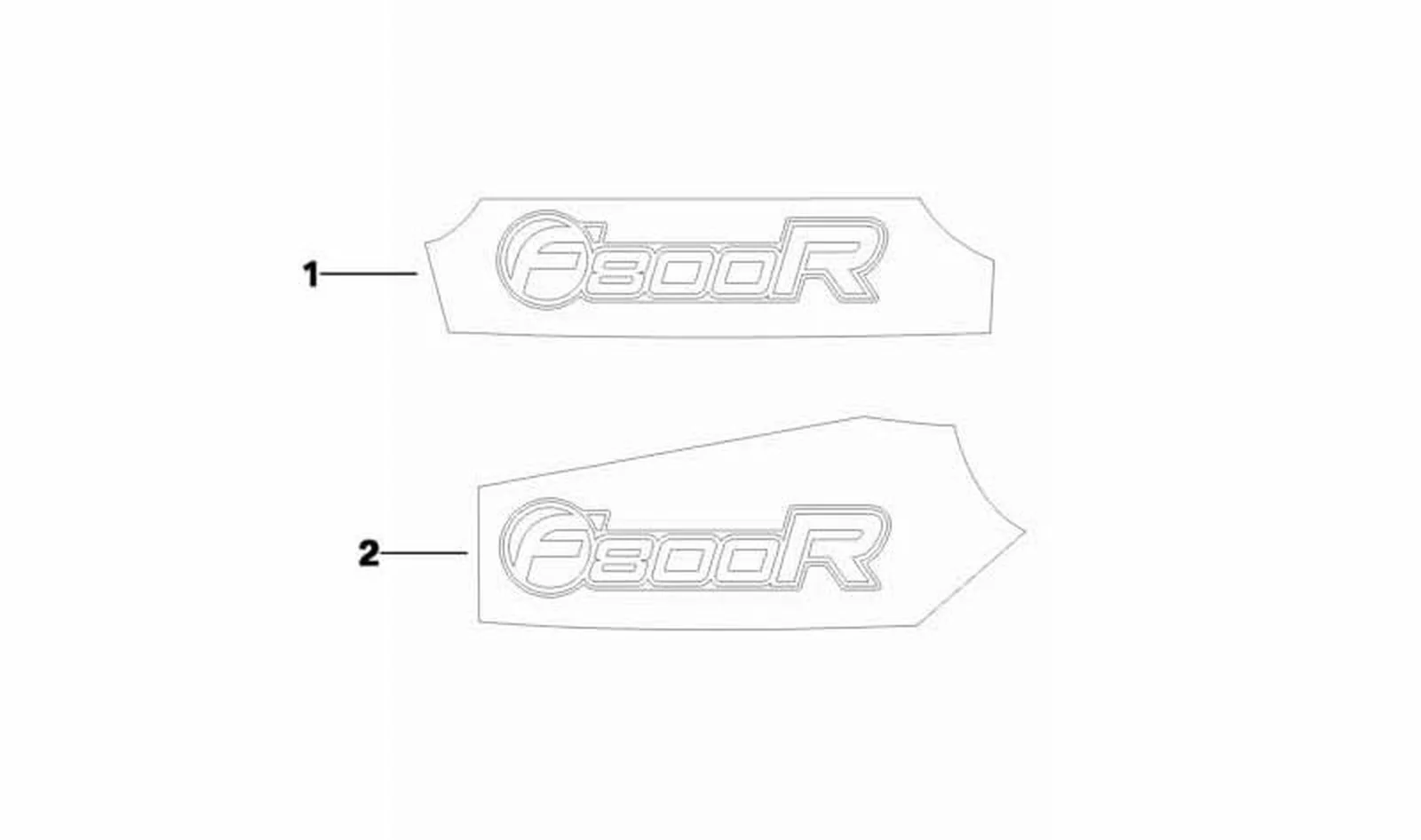 Inscripción F800R derecha OEM 46627696328 para motos BMW F800R (K73). Original BMW Motorrad.