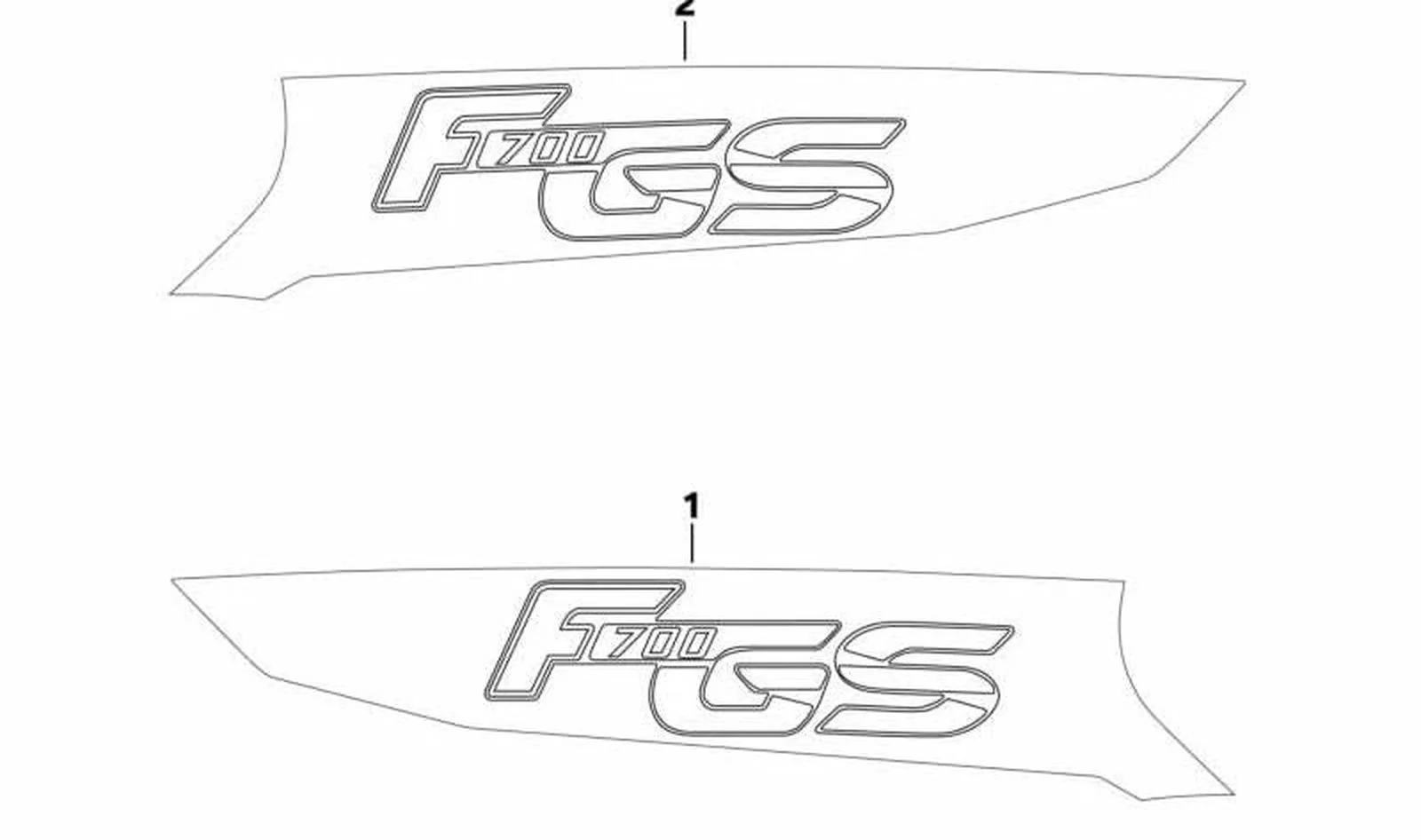 Inscripción izquierda OEM 51148551829 para BMW Motorrad F 700 GS (2011-2016). Original BMW Motorrad.