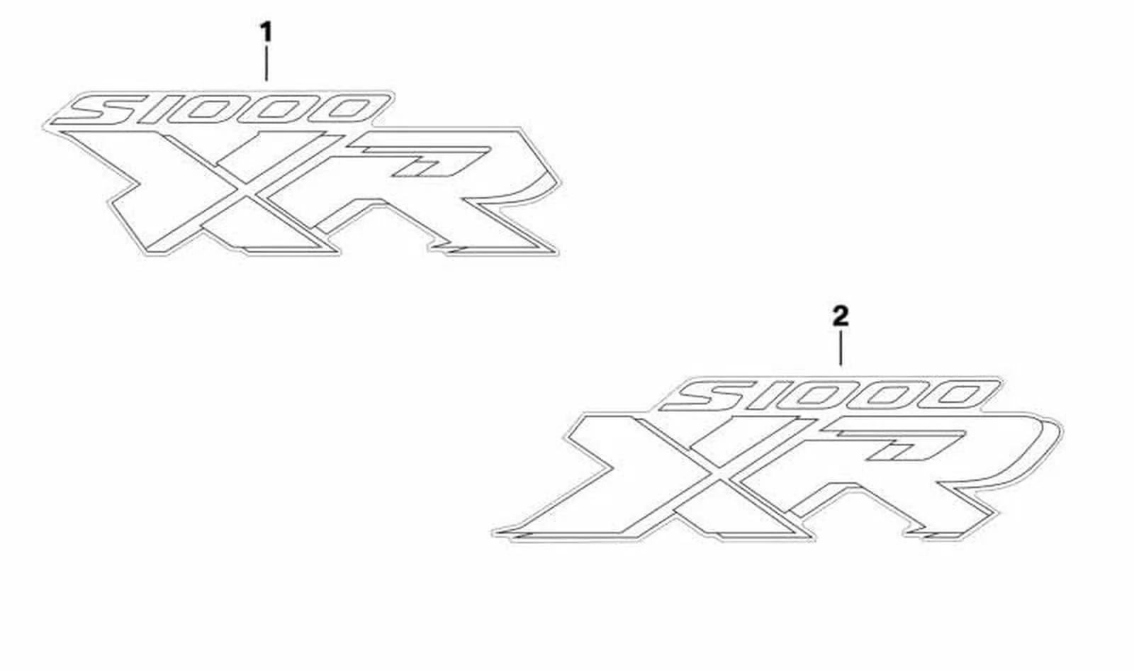 Inscripción 'S1000XR' derecha OEM 51148556716 para BMW S 1000 XR (K49). Original BMW Motorrad.