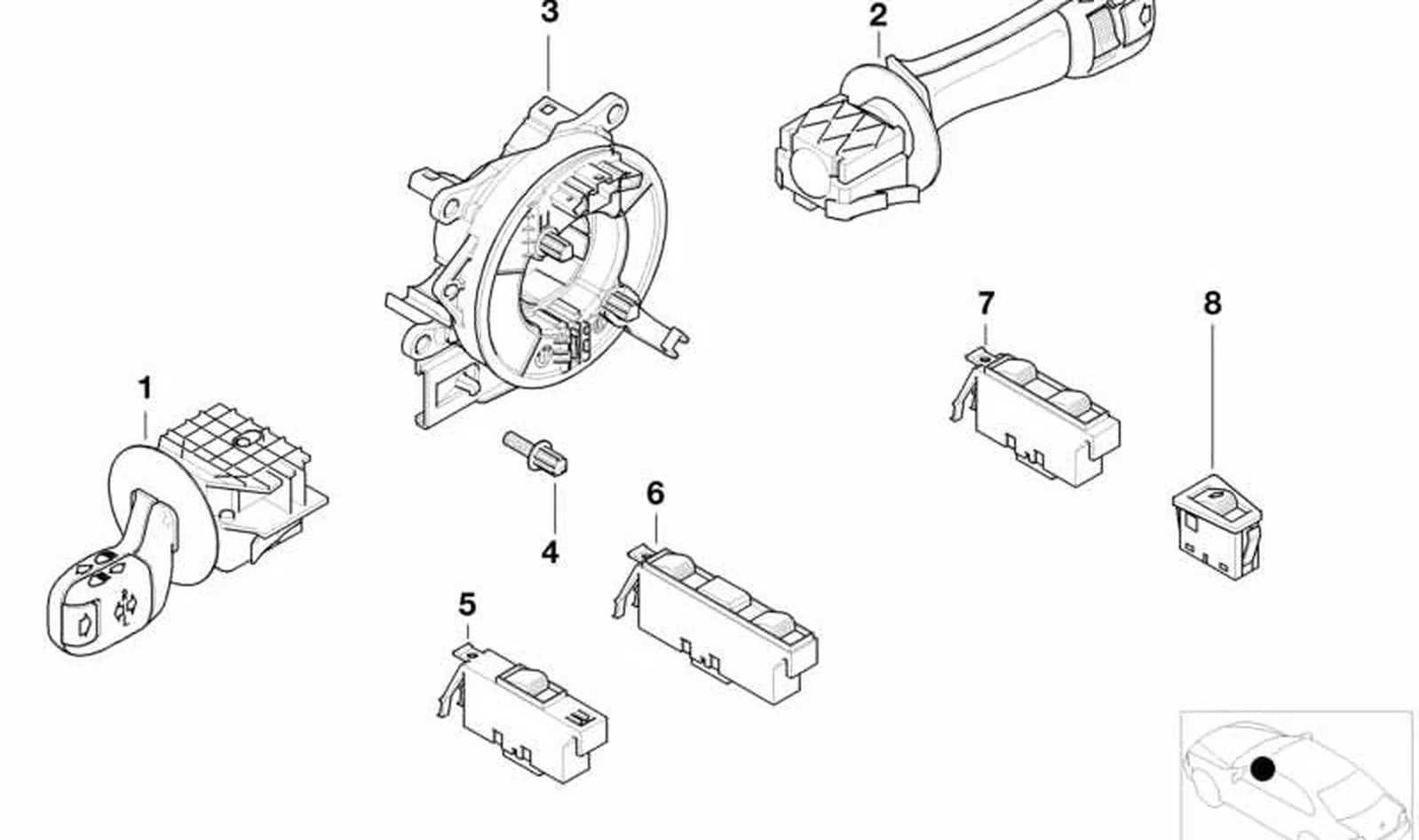 Interruptor alzacristales lado acompañante OEM 61316902179 para BMW Serie 3 E46. Original BMW. - Image 5