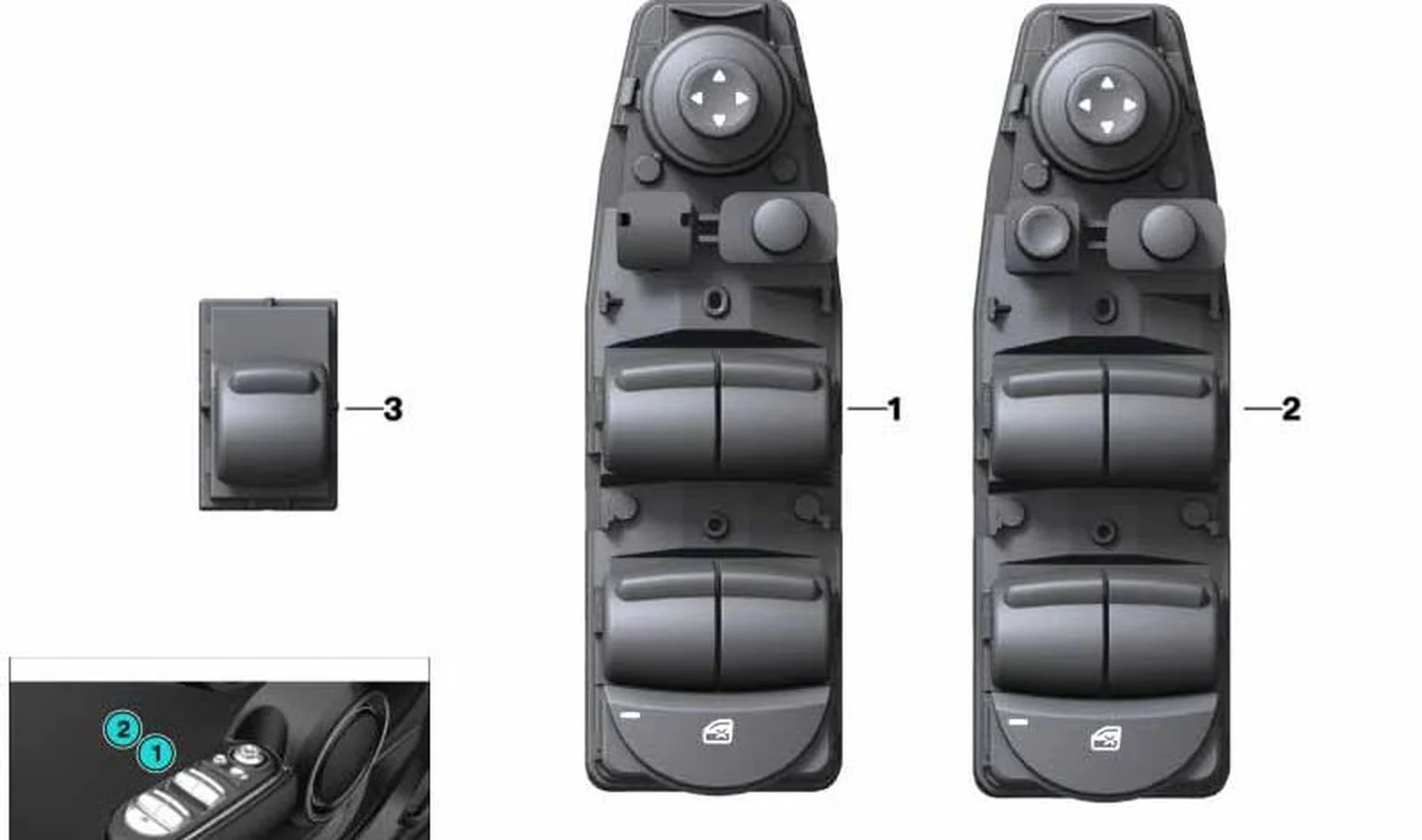 Interruptor alzacristales lado conductor OEM 61319354864 para MINI Countryman F60, F60 LCI. Original MINI. - Image 4
