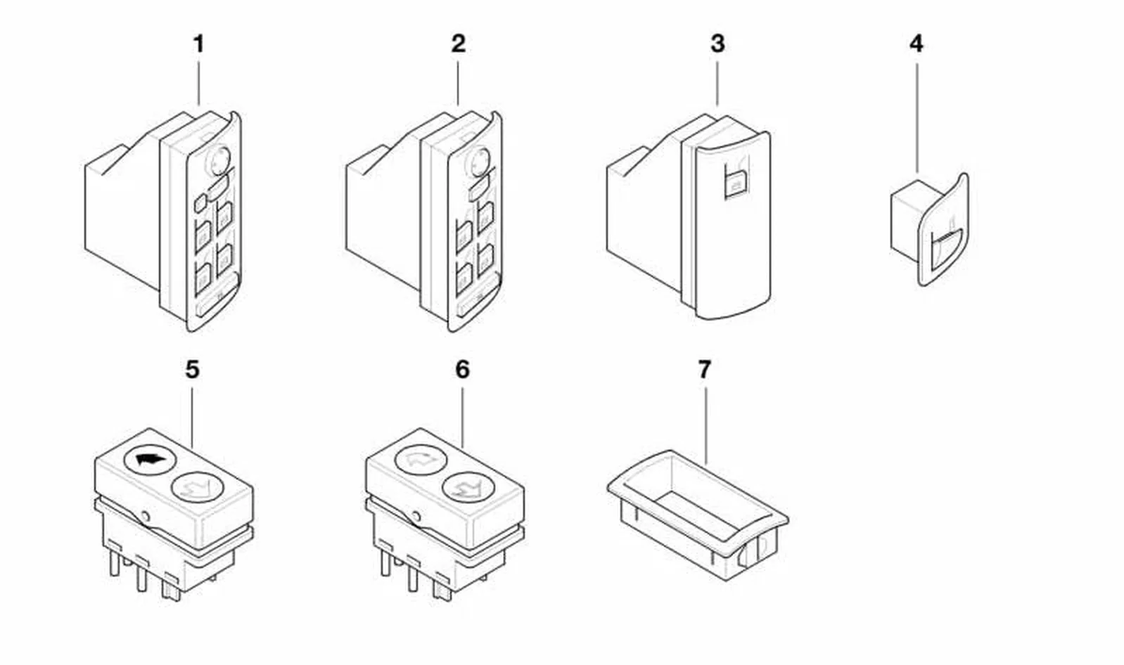 Interruptor alzacristales trasero derecho OEM 61318385956 para BMW X5 E53. Original BMW. - Image 3
