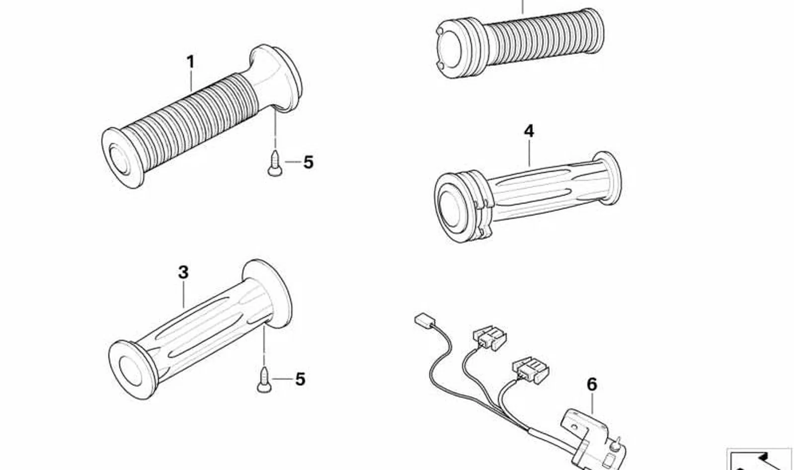Interruptor combinado derecho OEM 61317709738 para motos BMW R 1100 S, R 850 C, R 1200 C. Original BMW Motorrad.