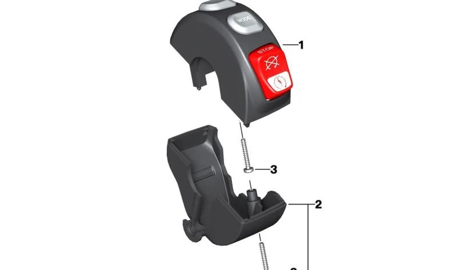 Interruptor combinado derecho OEM 61318546172 para motos BMW C 600 Sport, C 650 GT, R 1200 RT... y más. Original BMW Motorrad.