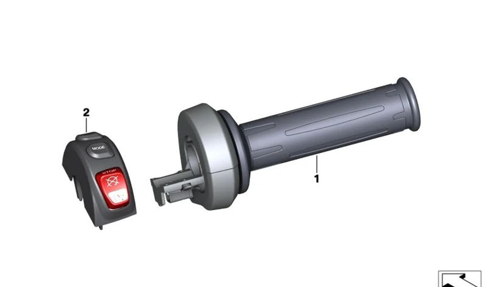 Interruptor combinado derecho OEM 61318567720 para motos BMW C Evolution, F 700 GS, F 800 GT, F 800 GS, F 800 R, R 1200 GS, R 1200 R... y más. Original BMW Motorrad.