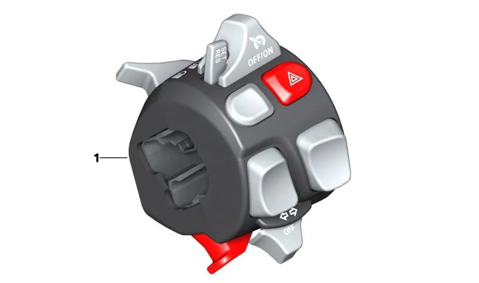Interruptor combinado izquierdo OEM 61318394483 para motos BMW K 1600 GT, K 1600 GTL, K 1600 Bagger, R 1200 RT, R 1250 RT. Original BMW Motorrad.