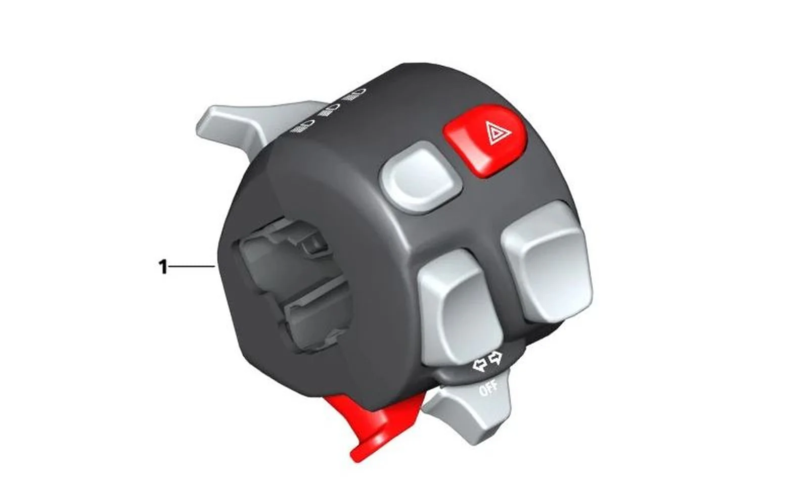 Interruptor combinado izquierdo OEM 61318546315 para motos BMW S 1000 RR (K46) 2014-2016. Original BMW Motorrad.