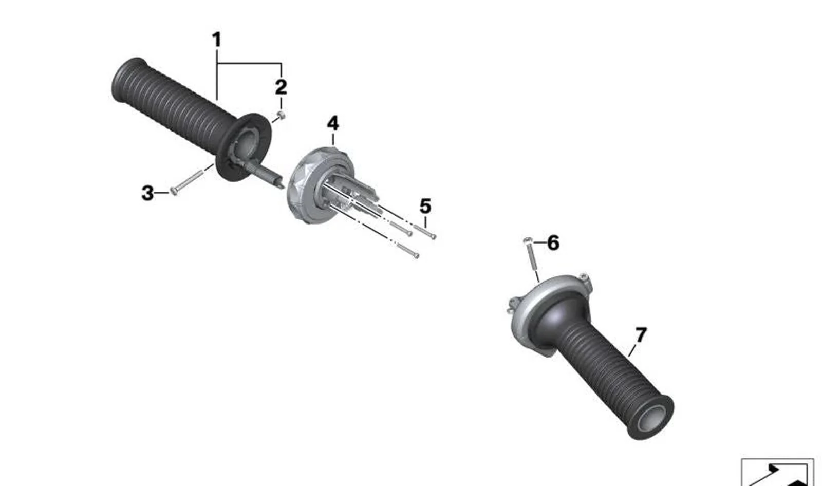 Interruptor de manillar izquierdo OEM 61317710801 para motos BMW R1200RT, R900RT (07/2008 - 06/2014). Original BMW Motorrad.