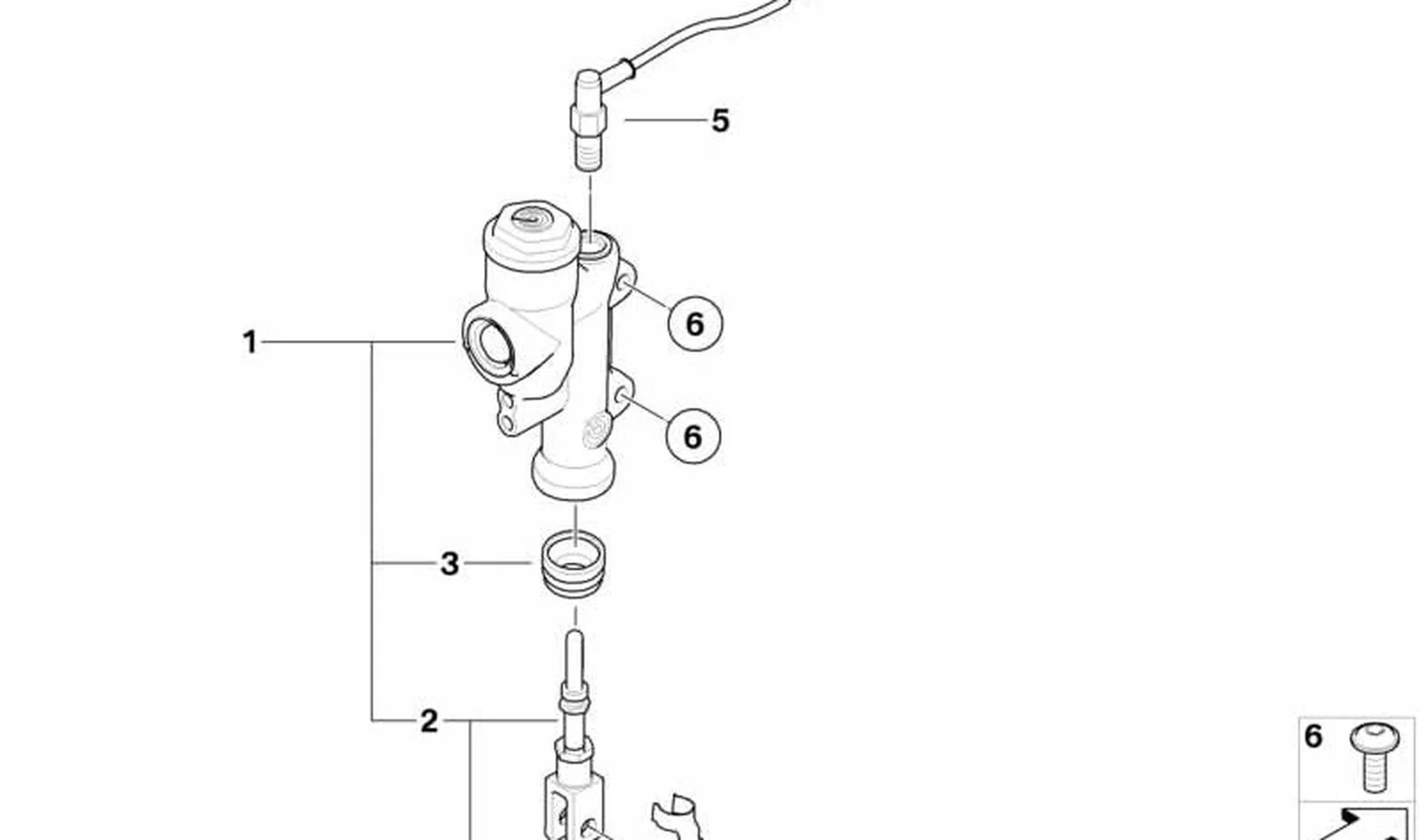 Interruptor luz de freno trasera OEM 61327708268 para motos BMW G450X. Original BMW Motorrad.