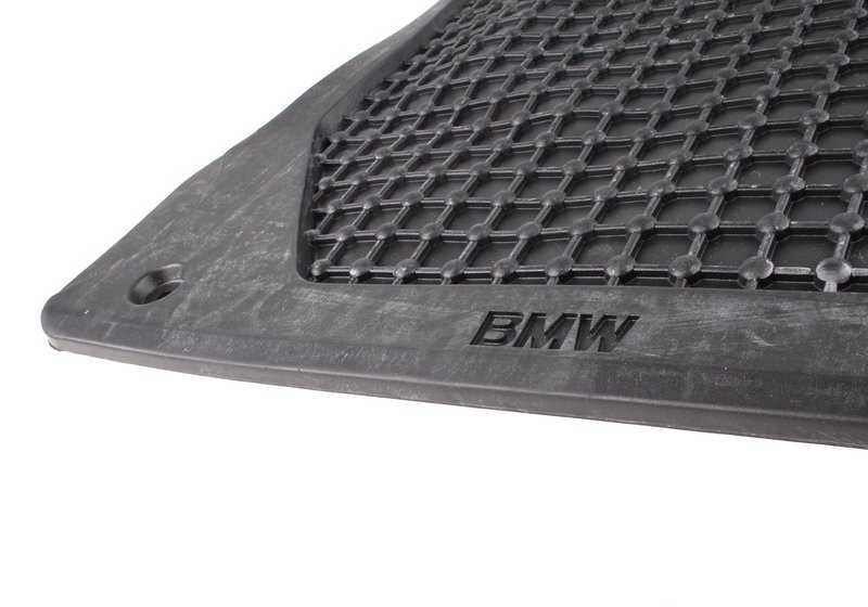 Juego de alfombrillas de goma delanteras antracita OEM 82559405043 para BMW Serie 5 E39 520d, 520i. Original BMW. - Image 3