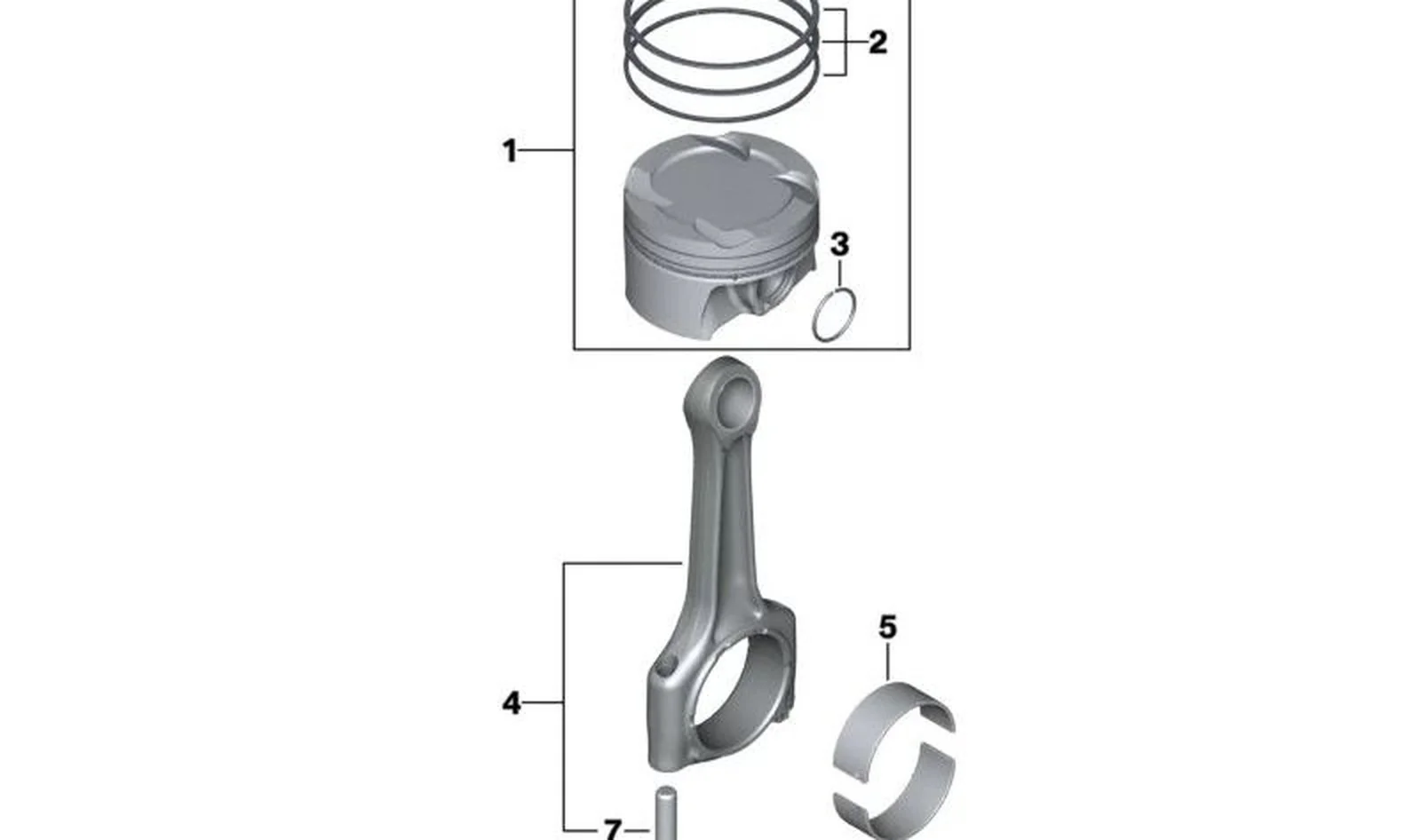 Juego de biela OEM 11248623414 para MINI F56, F55, Cabrio F57... y más. Original MINI.