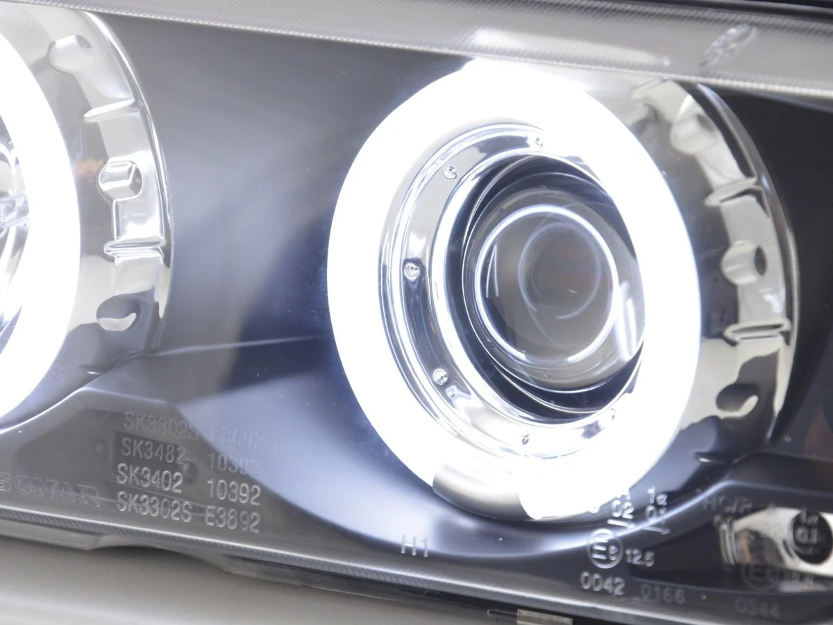 Faros delanteros Angel Eyes CCFL BMW Serie 3 E36 Berlina 92-98 negro - Image 4