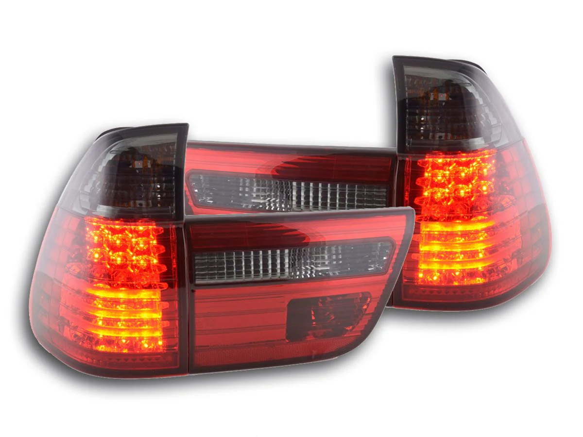 Pilotos traseros LED BMW X5 E53 98-02 negro / rojo