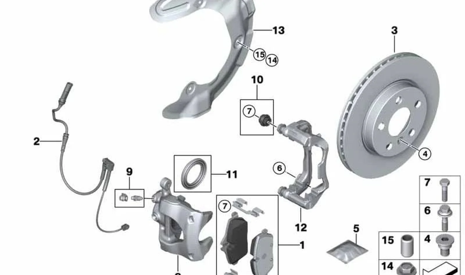 Juego de pastillas de freno delantero OEM 34106863292 para MINI F56, F55, Cabrio F57... y más. Original MINI.