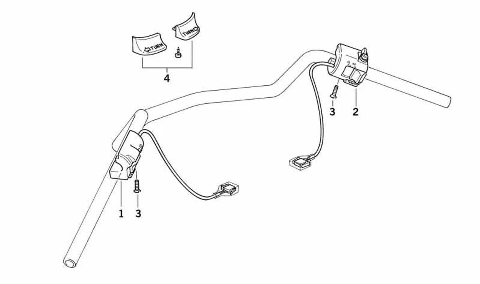 Juego de reparación botón luz intermitente OEM 61319062462 para motos BMW R850GS, R1100GS, K100RS, K1100LT... y más. Original BMW Motorrad.