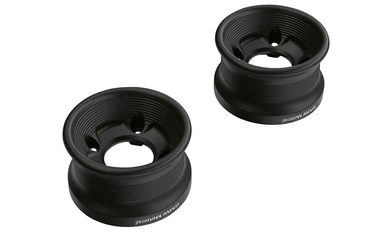 Juego de tapas finales de silenciador trasero negro OEM 77112469287 para motos BMW R 18, R 18 Classic, R 18 B, R 18 Transcontinental… y más. Original BMW Motorrad