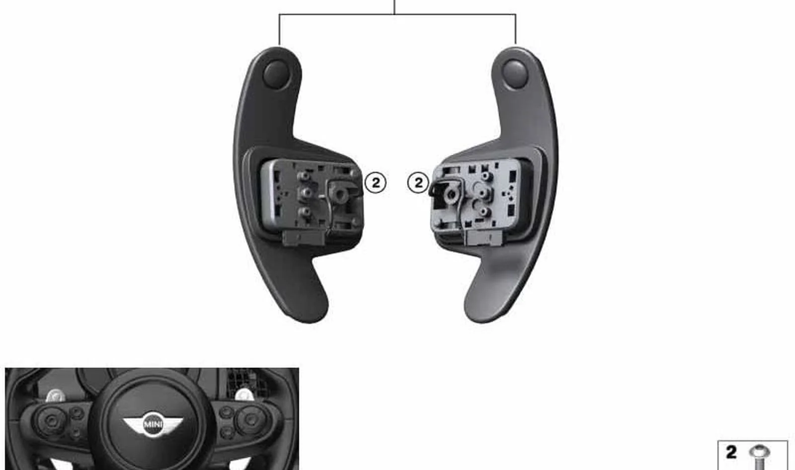 Juego de teclas basculantes para conmutador de volante OEM 61319291653 para MINI F56, F55, Clubman F54, Cabrio F57, Countryman F60... y más. Original MINI. - Image 7